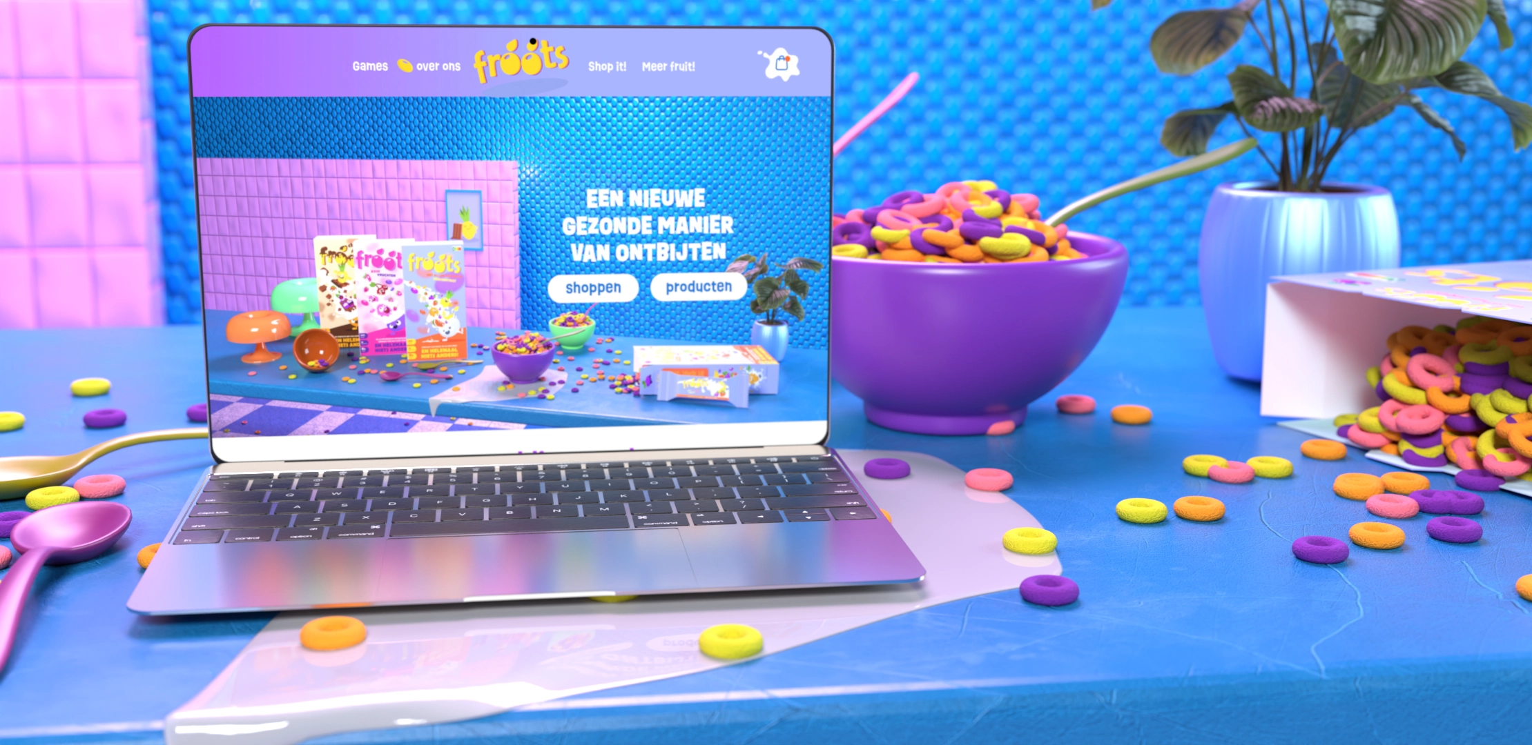 website mockup 3D