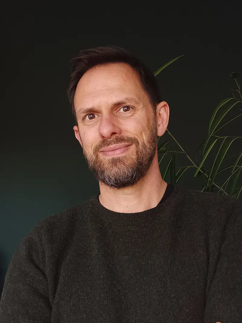 Dimitri Dehouck profielfoto. Ontwerper van groene, duurzame en ecologische websites.